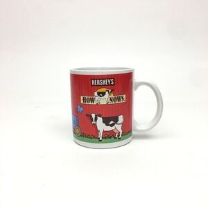 Hersheys How‎ Now Cows Vintage Coffee Mug Tea Cup Farm Tractor Image Collectible